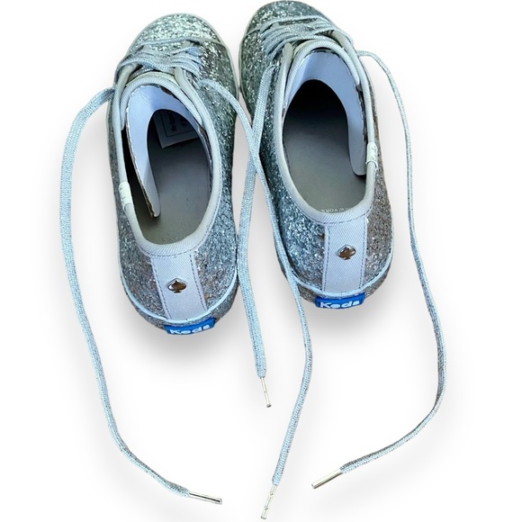 Keds X Kate Spade New York All-over Glitter Sneakers Flats Silver Size 8 - Picture 9 of 10